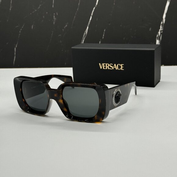 NEW VE4473U 108/87 SQUARE WOMEN SUNGLASSES VERSACE MOD 4473-U HAVANA GREY main image 9